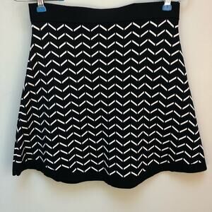 Olive & Oak | Chevron Stretchy Flare Skater Skirt